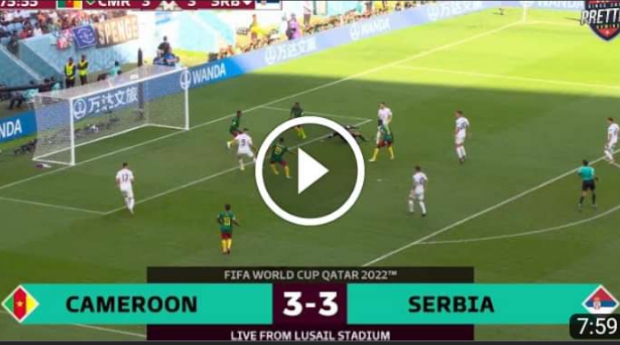 (VIDEO) Watch:Cameroon vs Serbi Goals and Extended Highlights: Indomitable Lions launch fightback against Serbia 1 Sportelo