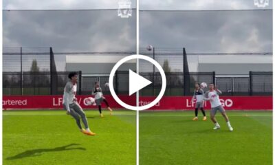 (Video) Watch: Luis Diaz and Thiago show off unbelievable skills during Liverpool training 2 Sportelo