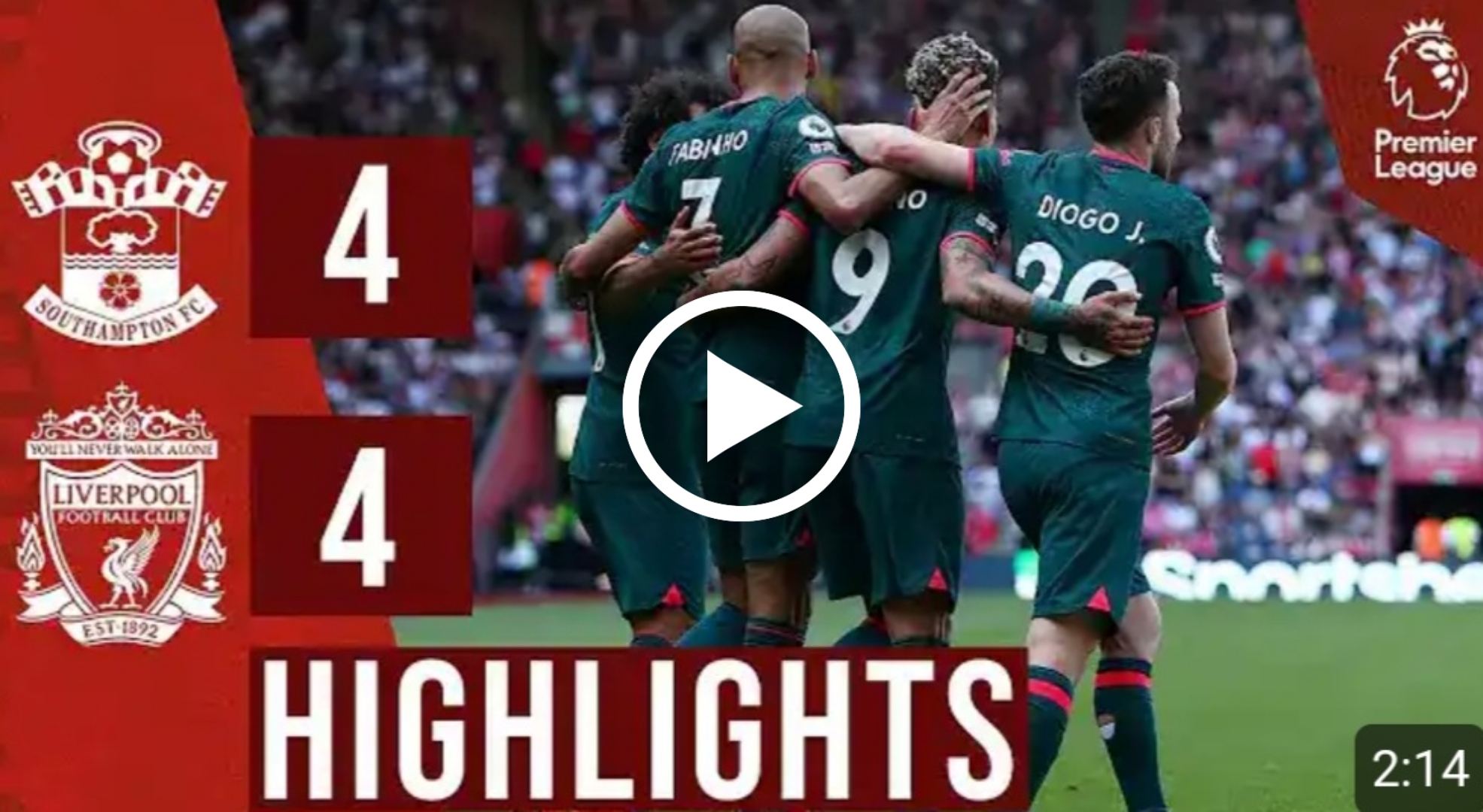 (Video) Watch: Liverpool vs Southampton 4-4 All Goals & Extended Highlights 1 Sportelo